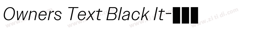 Owners Text Black It字体转换